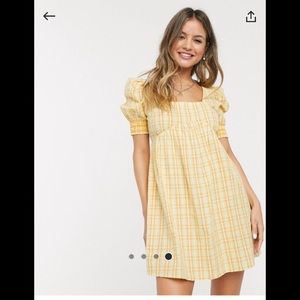 ASOS yellow plaid dress!